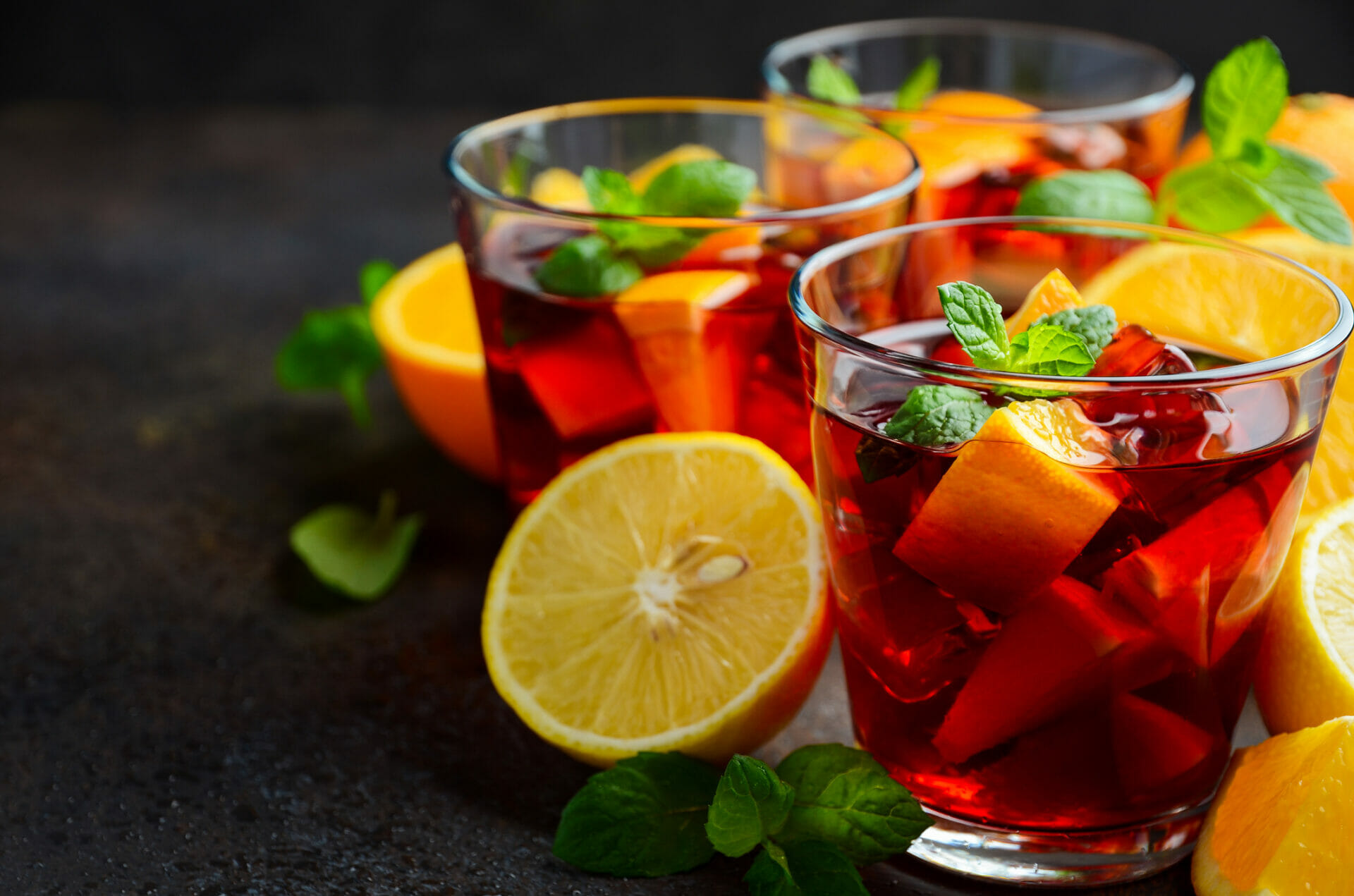 Glass Jug Red Sangria Fruits Wooden Table Black Background Space Stock  Photo by ©NewAfrica 499882928