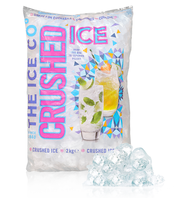 Crushed Ice Packaging by The Ice Co