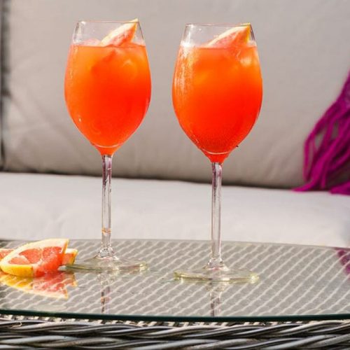 2 summer grapefruit aperol cocktails