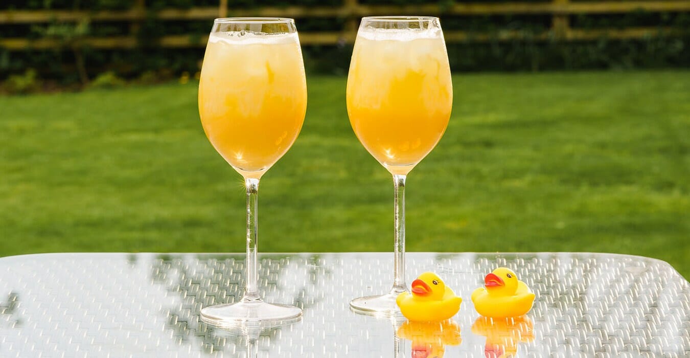 2 fluffy duck cocktails