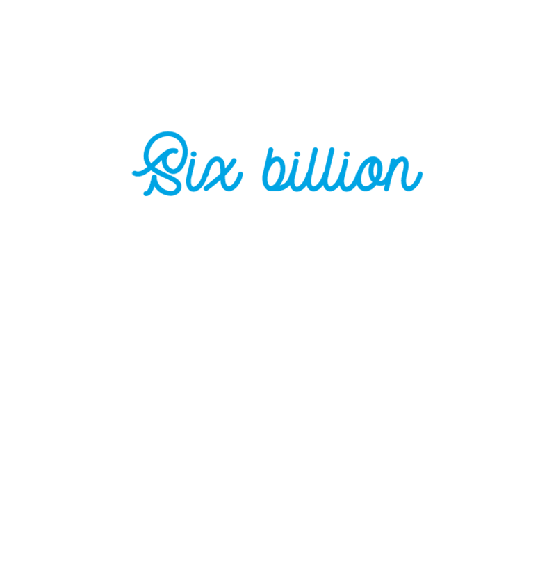 6 billion ice cubes text