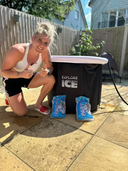 Millie bright post game recovery party ice