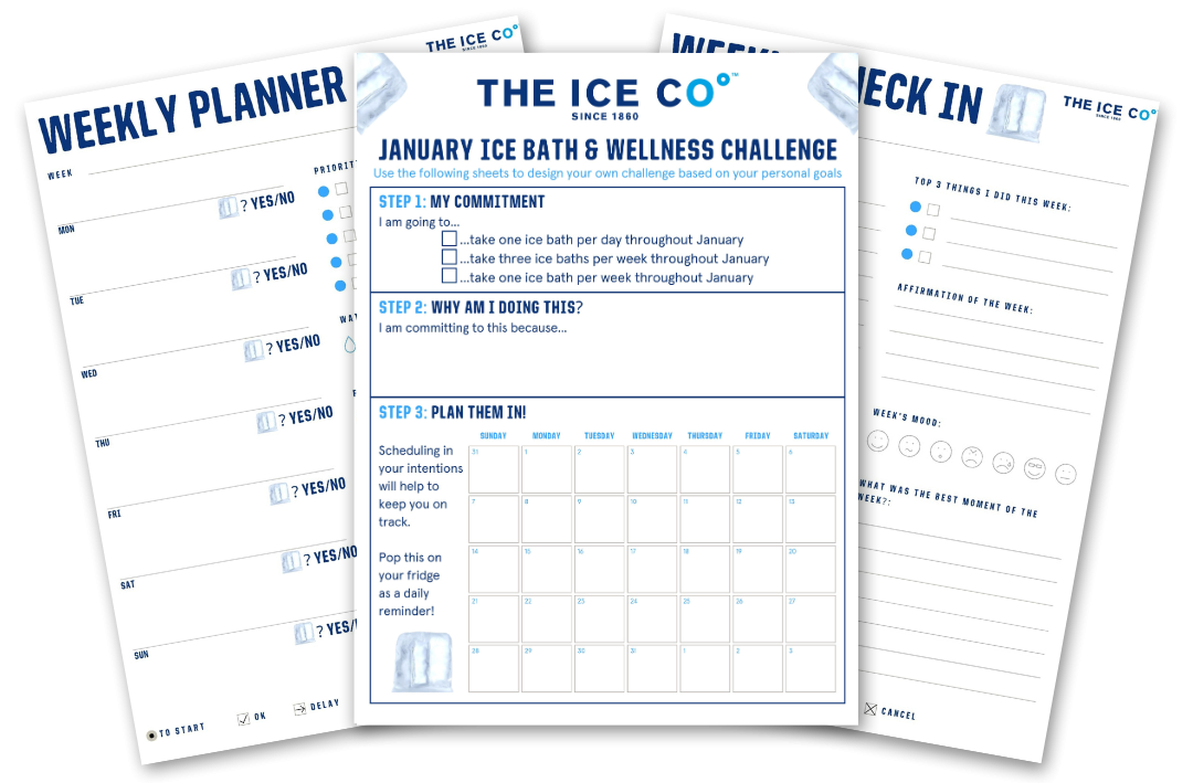 The Ice Co Ice Bath & Wellness Challenge Planner