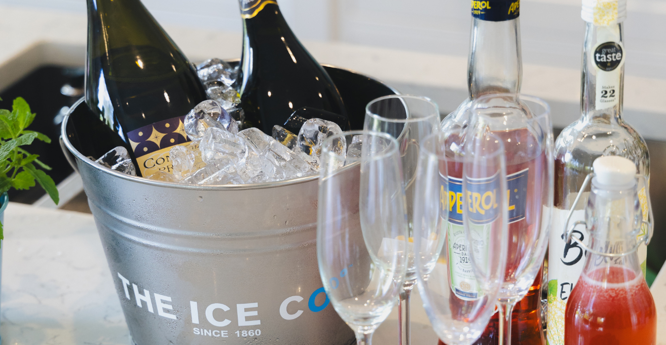 Pimp your prosecco station for a hen do with selection of liquers, fresh juices and purees