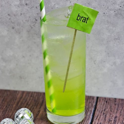 brat summer cocktail lime green