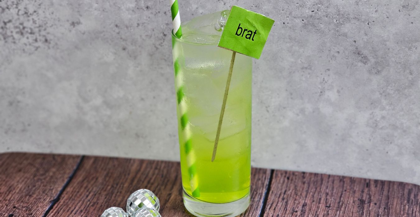 brat summer cocktail lime green