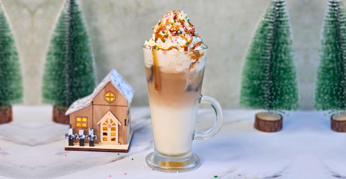 Iced Caramel Nutcracker Latte costa dupe recipe