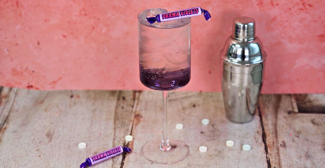 Parma violet spritz cocktail recipe valentines day