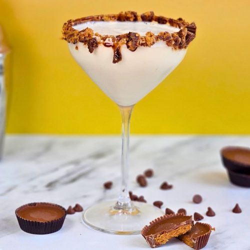 reeses peanut butter cup martni cocktail recipe valentines day