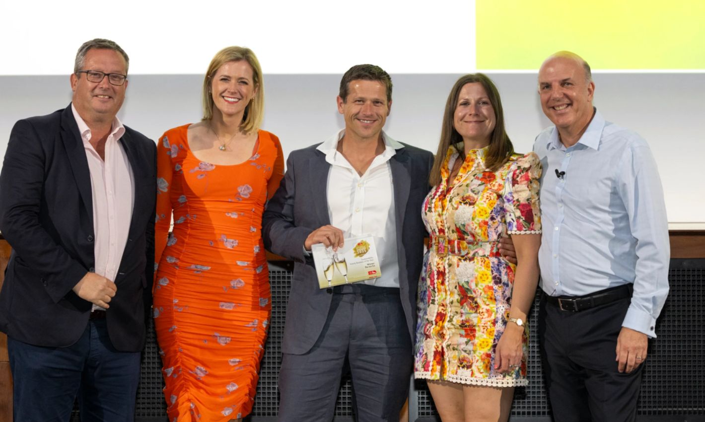 The marr family accepting their award at the national family business awards 2025