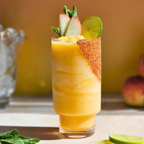 frozen hot honey peach margarita