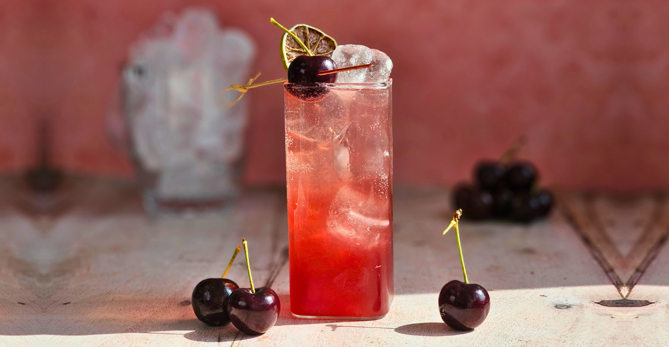 Spicy Cherry Spritz Mocktail