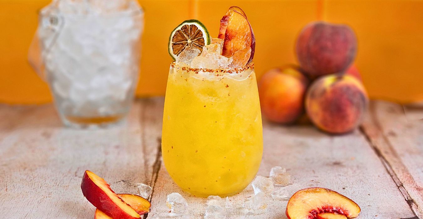 peach margarita cocktail recipe by the ice co